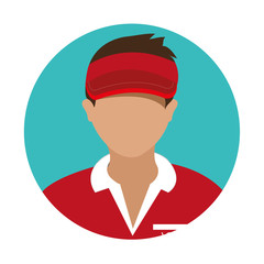 golf club golfer avatar vector illustration design