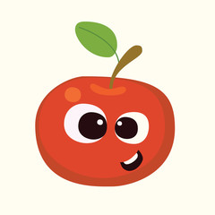 apple cartoon character vector illustration