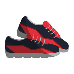 sport shoes icon over white background. colorful design. vector illustration