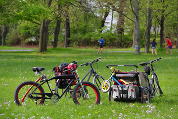 Erholung mit Fahrrädern Großer Garten Dresden