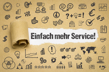 Einfach mehr Service! / Papier mit Symbole