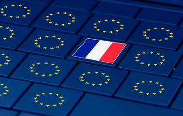 french elections, eu and a pc keyboard