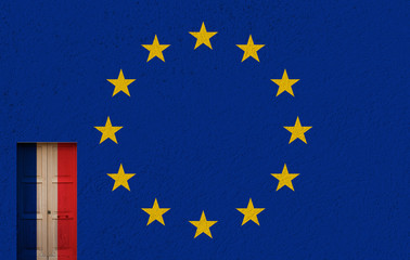 french elections, eu and a door