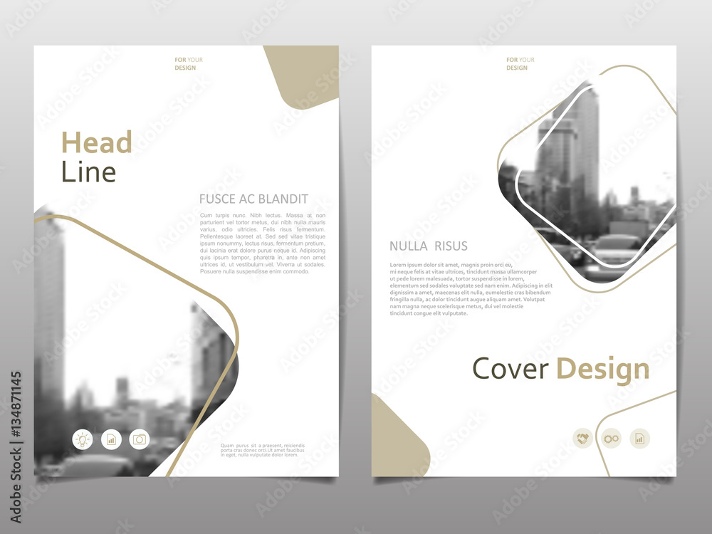 Wall mural cover design template for annual report. abstract modern vector illustration. cover presentation on 
