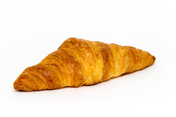 Croissant freigestellt auf weißem Hintergrund