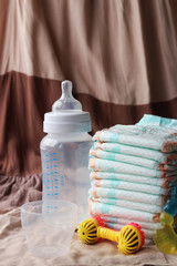 Stack of diapers