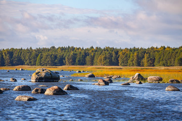 Stones on shore of the Baltic Sea