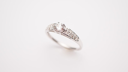 Diamond Engagement Ring Macro Lens Shot