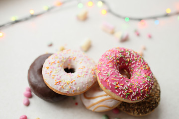 colored donuts