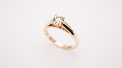 Diamond Engagement Ring Macro Lens Shot