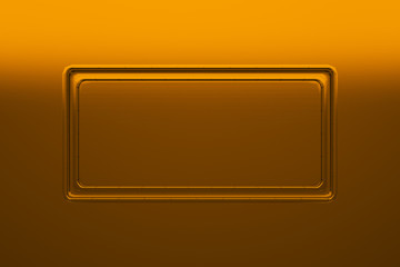 Rectangular brushed metal plate with corner from tubes