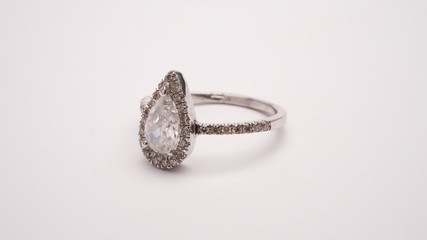 Diamond Engagement Ring Macro Lens Shot