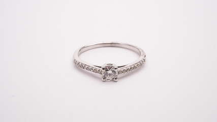 Diamond Engagement Ring Macro Lens Shot