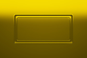 Rectangular brushed metal plate with corner from tubes