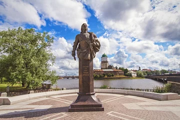 Papier Peint photo Monument artistique Cityscape of Vyborg in summer day
