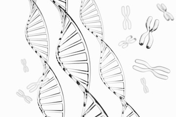 Abstract background . DNA molecule with X chromosomes