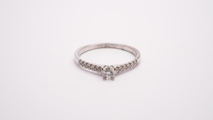 Diamond Engagement Ring Macro Lens Shot