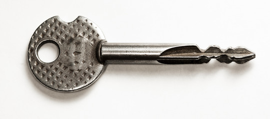 old metal key, high resolution photo