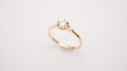 Diamond Engagement Ring Macro Lens Shot