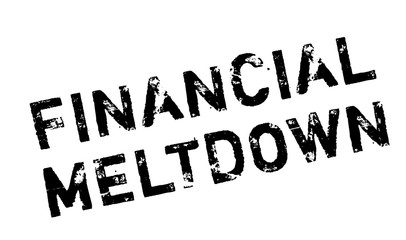 Financial Meltdown rubber stamp. Grunge design with dust scratches. Effects can be easily removed for a clean, crisp look. Color is easily changed.