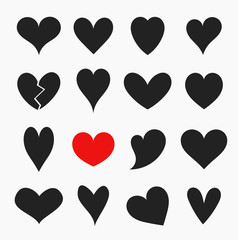 Hearts icons collection