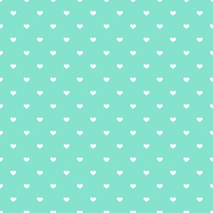 Blue hearts seamless pattern