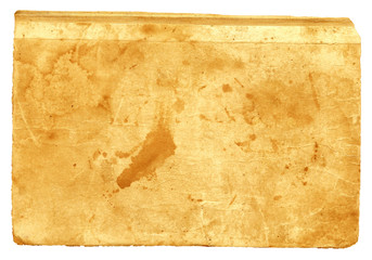 Weathered paper book cover.