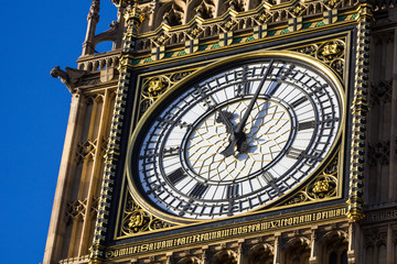 Big Ben sous le soleil en gros plan, Londres