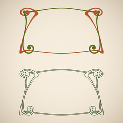 Vector art deco frames.