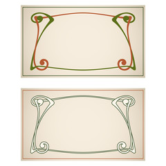 Vector art deco invitation cards.