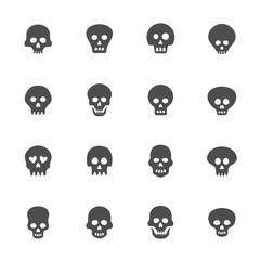 Obraz premium Skull icon set