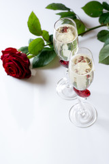 Coupes de champagne Saint Valentin