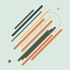 Abstract Colorful Geometric Lines Vector Background