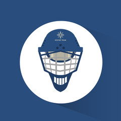 helmet hockey winter sport equipment vector illustration eps 10
