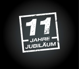 11 Jahre jubilaeum stempel