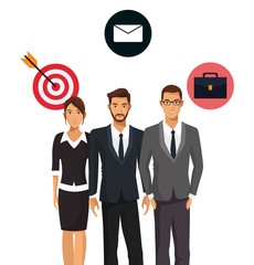 teamwork business people group icons vector illustration eps 10