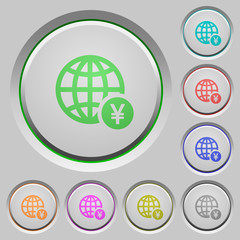 Online Yen payment push buttons