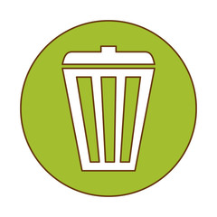 trash can button icon image vector illustration design 
