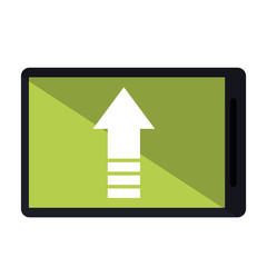 mobile phone upload arrow gadget vector illustration eps 10