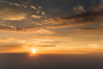 Naklejka na ściany i meble Early morning sunrise on the ridges of Mount Whitney in the California mountains