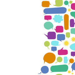 Vector speech bubble background with text space