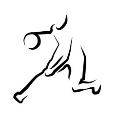 Logo basketball player
