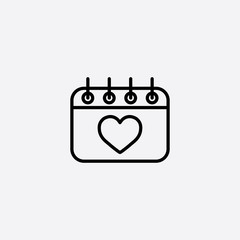 valentine day 14 february calender date date love celebration line black on white