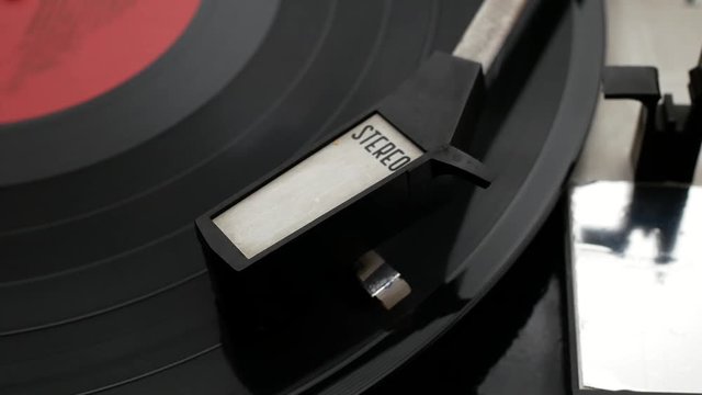 Vintage vinyl stereo record player