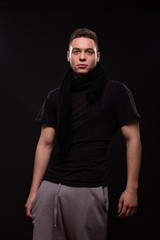 Obraz premium young man handsome looking tired