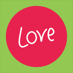 love text letters line icon