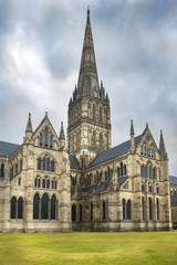 Fototapeta na wymiar Salisbury Cathedral, anglican cathedral in Salisbury, England