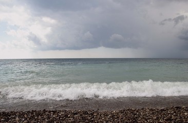 sea and the sky before the storm