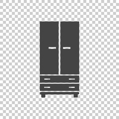 Cupboard icon on isolated background. Modern flat pictogram for business, marketing, internet. Simple flat vector symbol for web site design.