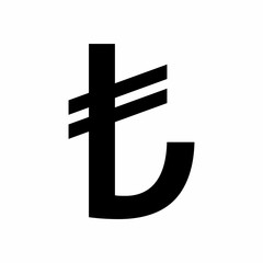 Turkish lira sign vector design isolated on white background